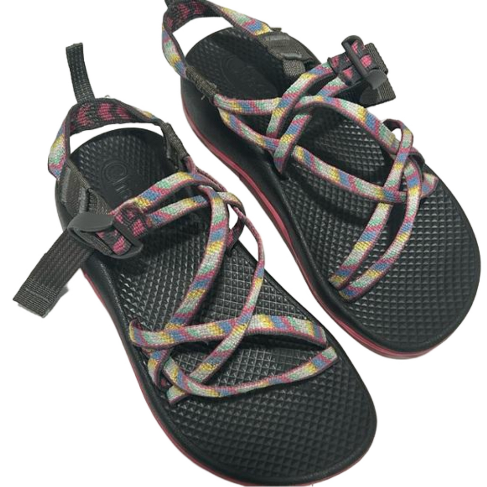 CHACO kids colorful sandals size 4 GUC